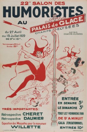 22me Salon Des Humoristes Au Palais De Glace Oil painting by Maurice Louis Henri Neumont
