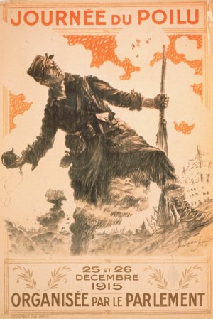 Journee du Poilu. 25 et 26 decembre 1915. Organisee par le parlement by Maurice Louis Henri Neumont Oil Painting