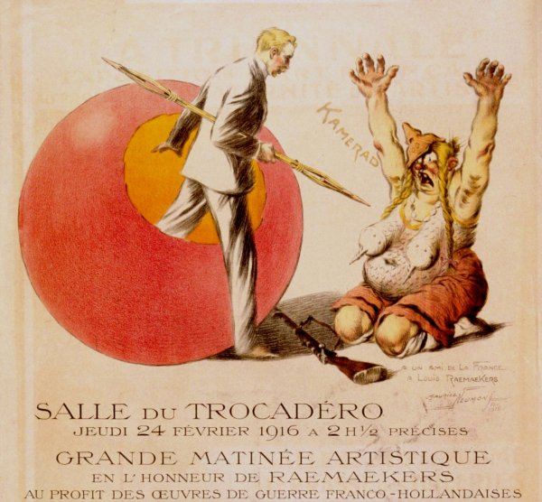 Salle du Trocadero . . . Grande matinee artistique en l'honneur de Raemaekers  by Maurice Louis Henri Neumont - Hand-Painted Oil Painting Reproduction
