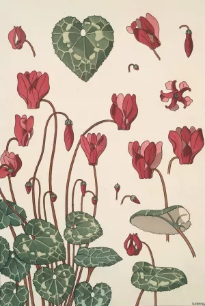 Cyclamen Oil painting by Maurice Pillard Verneuil