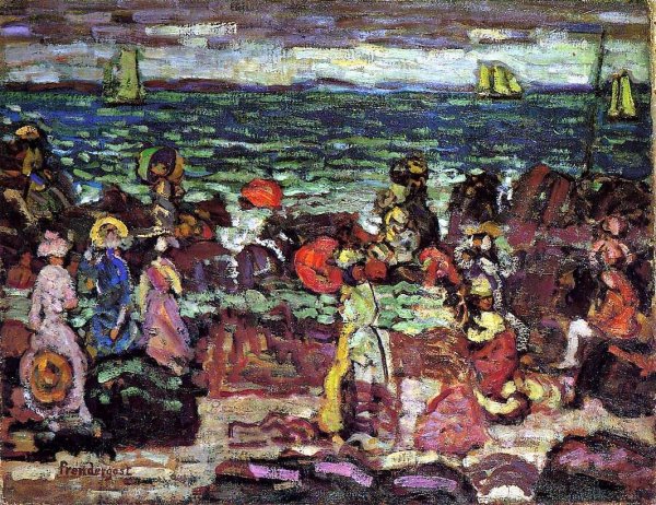 Main Product Photo of A Dark Day Painting by Maurice Brazil Prendergast