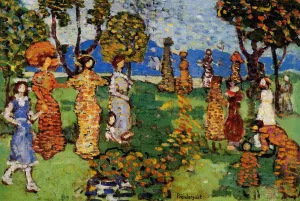 A Day in the Country by Maurice Brazil Prendergast - Oil Painting Reproduction