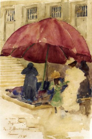 A Street in Rouen by Maurice Brazil Prendergast Oil Painting