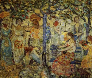 Acadia Oil painting by Maurice Brazil Prendergast