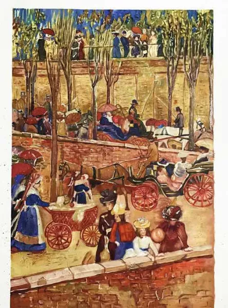 Afternoon, Pincian Hill by Maurice Brazil Prendergast - Oil Painting Reproduction