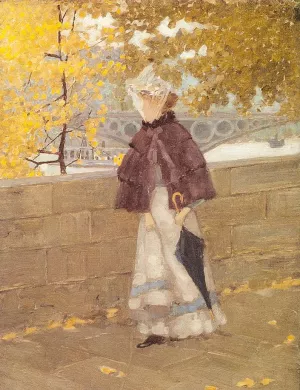 Along the Seine Oil painting by Maurice Brazil Prendergast