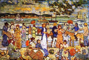 Along the Shore painting by Maurice Brazil Prendergast