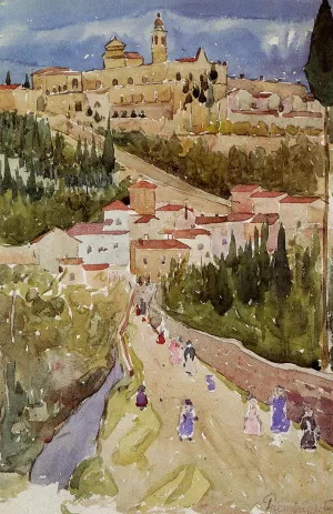 Assisi by Maurice Brazil Prendergast Oil Painting