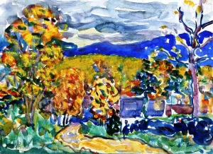 Autumn in New England by Maurice Brazil Prendergast - Oil Painting Reproduction