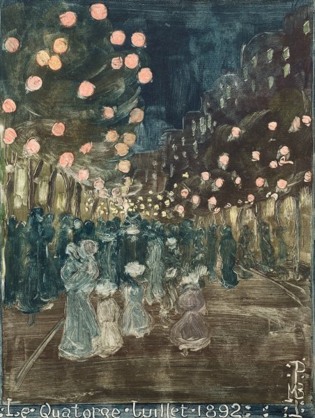 Bastille Day  by Maurice Prendergast - Hand-Painted Oil Painting Reproduction