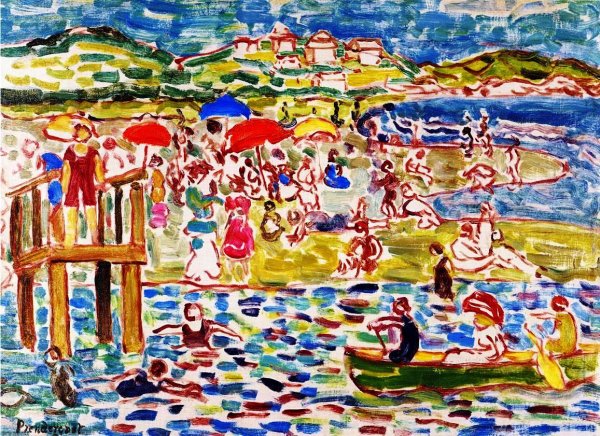 Main Product Photo of Bathers 3 Painting by Maurice Brazil Prendergast