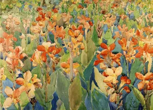 Bed of Flowers also known as Cannas or The Garden painting by Maurice Brazil Prendergast