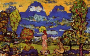 Blue Mountains by Maurice Brazil Prendergast Oil Painting