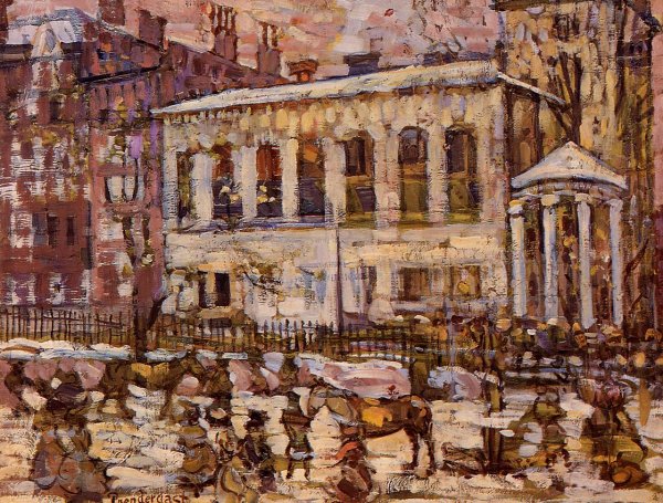 Main Product Photo of Boston, Snowy Day Painting by Maurice Brazil Prendergast