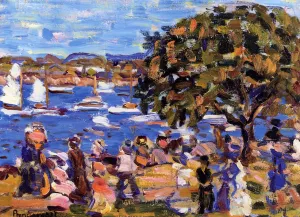 Buck's Harbor by Maurice Brazil Prendergast - Oil Painting Reproduction