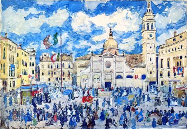 Main Product Photo of Campo Santa Maria Formosa, Venice Painting by Maurice Brazil Prendergast