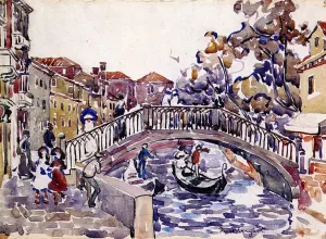 Canal Scene, Venice by Maurice Brazil Prendergast Oil Painting