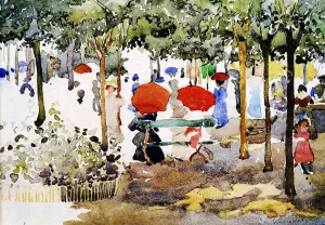 Central Park II painting by Maurice Brazil Prendergast