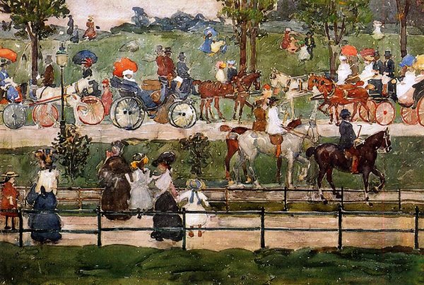 Main Product Photo of Central Park Painting by Maurice Brazil Prendergast