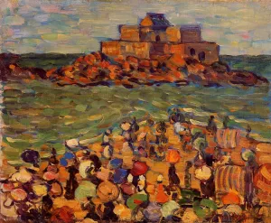Chateaubriand's Tomb, St Malo (also known as St. Malo - Chateaubriand's Tomb) by Maurice Brazil Prendergast Oil Painting