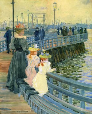 City Point Bridge by Maurice Brazil Prendergast Oil Painting