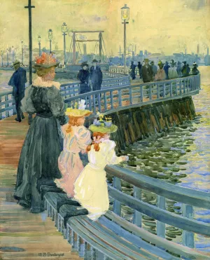 City Point Bridge by Maurice Brazil Prendergast - Oil Painting Reproduction