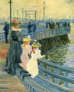 City Point Bridge Oil painting by Maurice Brazil Prendergast