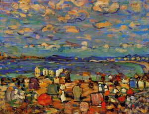 Crescent Beach also known as Crescent Beach, St. Malo Oil painting by Maurice Brazil Prendergast