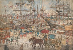 Docks, East Boston by Maurice Prendergast Oil Painting