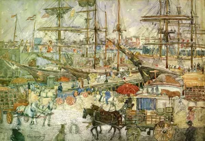 Docks, East Boston painting by Maurice Brazil Prendergast