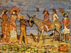Donkey Rider by Maurice Brazil Prendergast Oil Painting