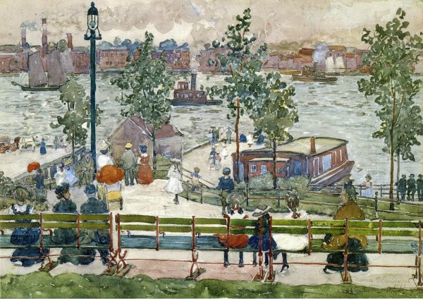Main Product Photo of East River Park Painting by Maurice Brazil Prendergast