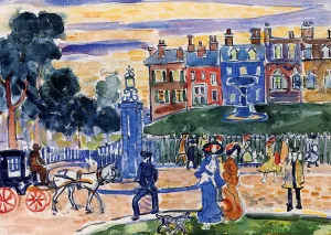 Edge of the Park by Maurice Brazil Prendergast - Oil Painting Reproduction