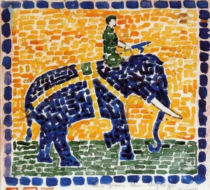Elephant Oil painting by Maurice Brazil Prendergast