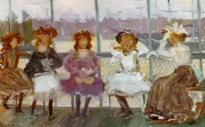 Evening on a Pleasure Boat by Maurice Brazil Prendergast - Oil Painting Reproduction