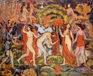 Fantasy by Maurice Brazil Prendergast Oil Painting