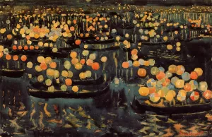 Festa del Redentore by Maurice Brazil Prendergast Oil Painting