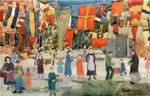 Fiesta by Maurice Brazil Prendergast - Oil Painting Reproduction