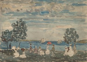 Figures on a Beach by Maurice Prendergast Oil Painting