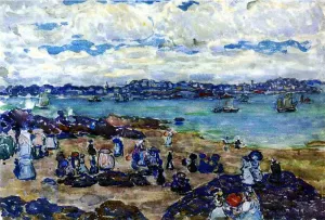 Figures on the Beach by Maurice Brazil Prendergast Oil Painting