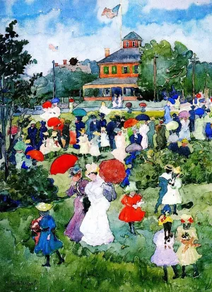 Franklin Park, Boston by Maurice Brazil Prendergast - Oil Painting Reproduction