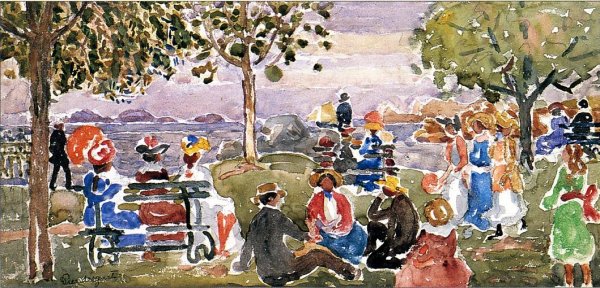 Main Product Photo of Gloucester Park Painting by Maurice Brazil Prendergast