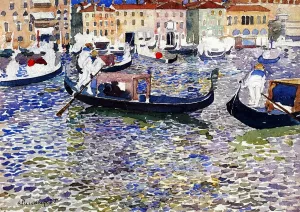 Grand Canal, Venice by Maurice Brazil Prendergast - Oil Painting Reproduction