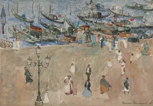 Gray Day, Venice Oil painting by Maurice Prendergast