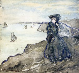 Grey Day Oil painting by Maurice Brazil Prendergast