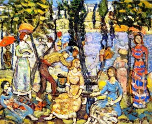 Group of Figures Oil painting by Maurice Brazil Prendergast