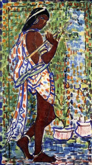 Hindu Dancer by Maurice Brazil Prendergast Oil Painting