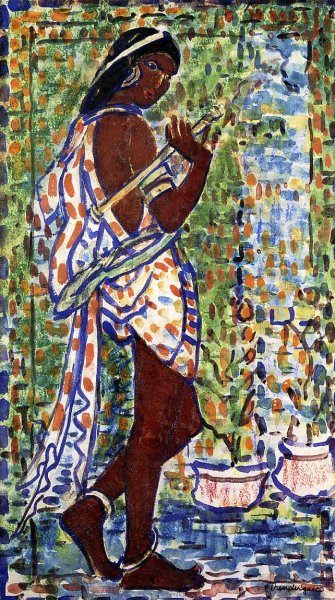 Hindu Dancer by Maurice Brazil Prendergast - Hand-Painted Oil Painting Reproduction