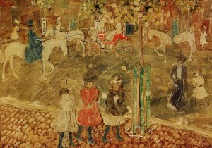 Horseback Riders by Maurice Brazil Prendergast Oil Painting
