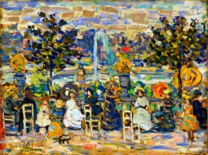 In Luxembourg Gardens by Maurice Brazil Prendergast Oil Painting